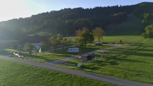 Überblick über den Campingplatz bei Gaflenz.